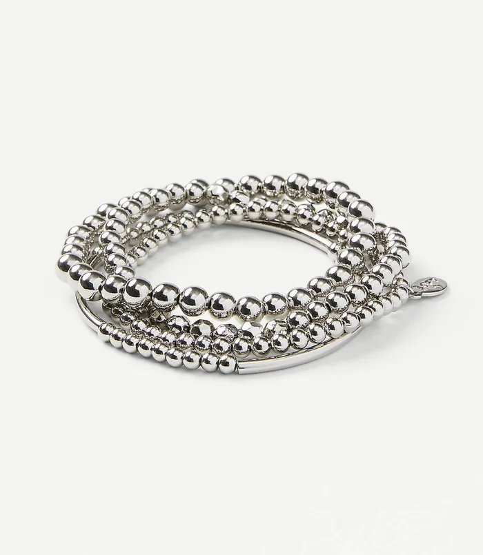 LOFT Metal Ball Stretch Bracelet Gold Women Jewelry