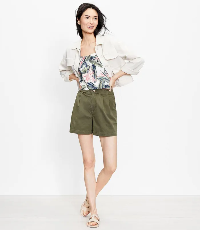 LOFT Palazzo Pull On Shorts Wild Vine Women Pants
