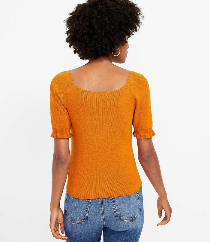 LOFT Square Neck Sweater Moroccan Spice Women Sweaters