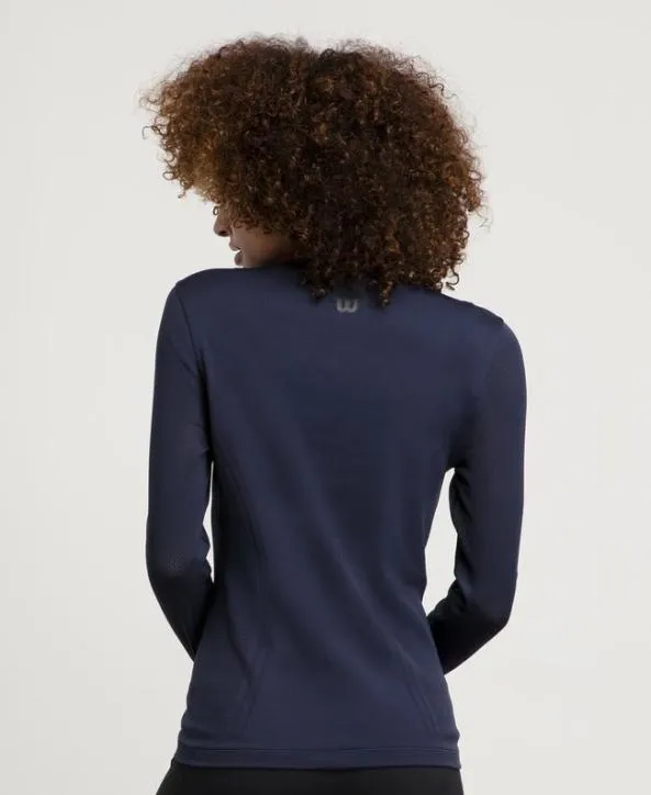 Long Sleeve Tops Women Wilson Pro Seamless LongSleeve Classic Navy