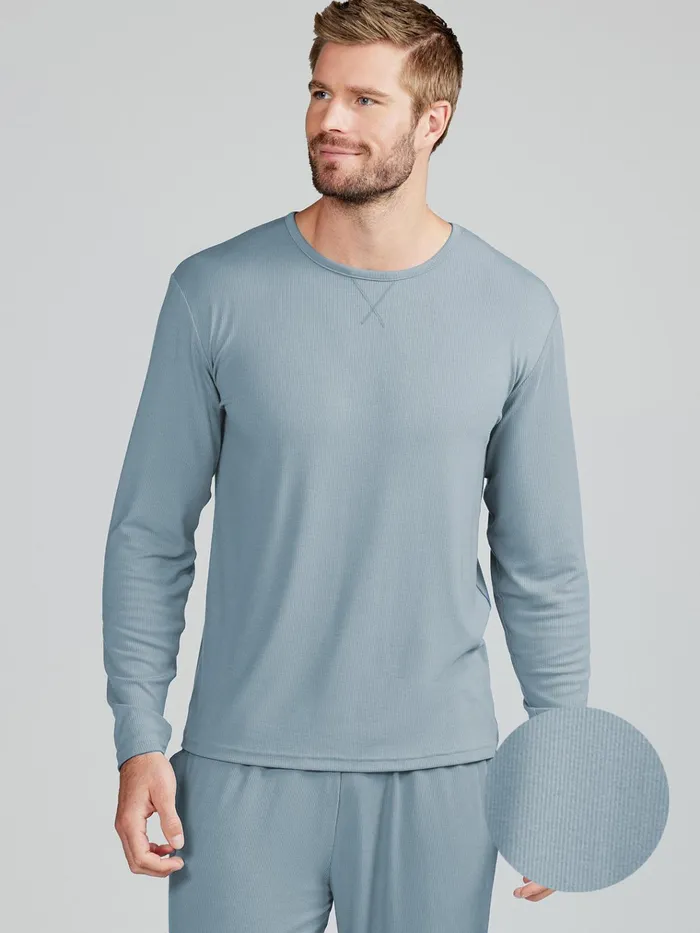 Lounge Men Tasc Performance Microluxe Rib Sleep Long Sleeve