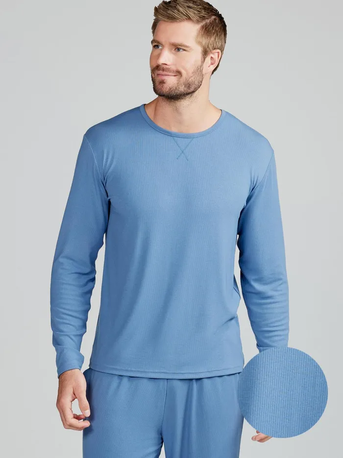 Lounge Men Tasc Performance Microluxe Rib Sleep Long Sleeve