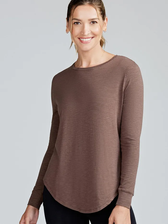 Lounge Women Tasc Performance Longline Long Sleeve Shirts