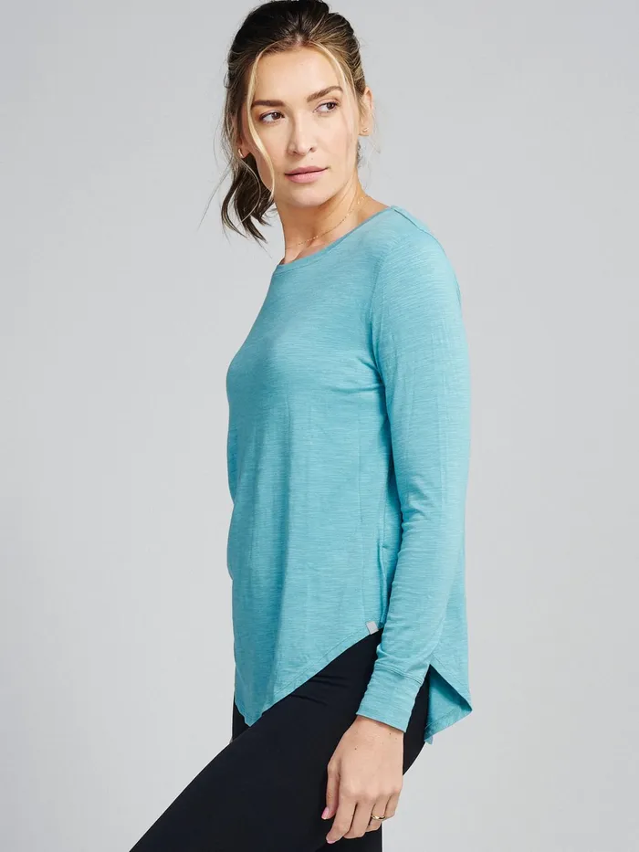Lounge Women Tasc Performance Longline Long Sleeve Shirts