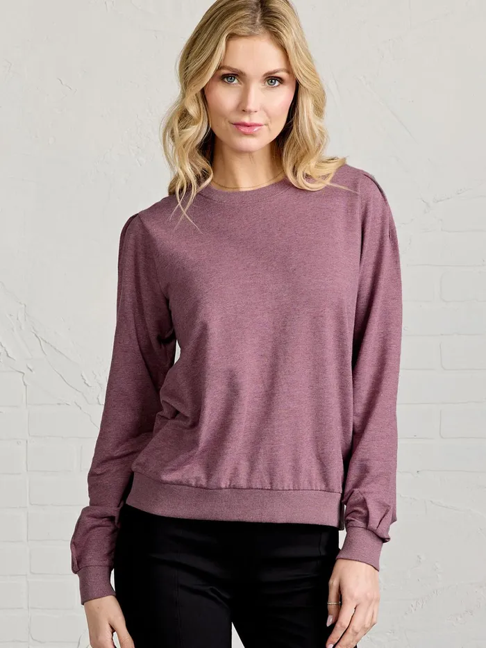Lounge Women Tasc Performance Puff Sleeve Sparkle Sweatshirt