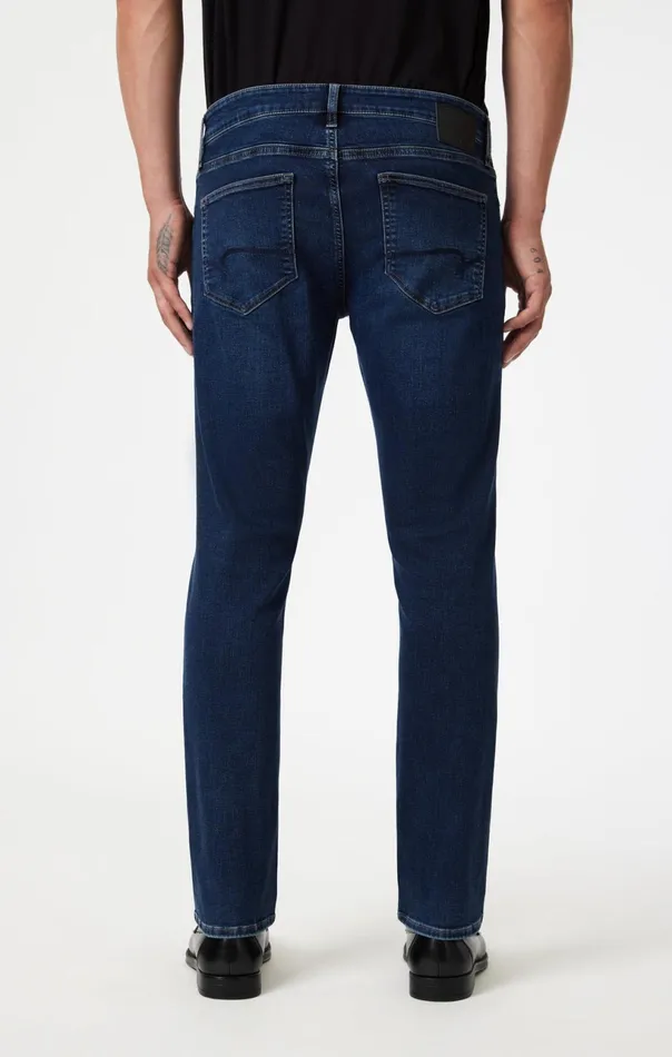 Marcus Slim Straight Leg In Deep Brushed Feather Blue Men Mavi Jeans Denim