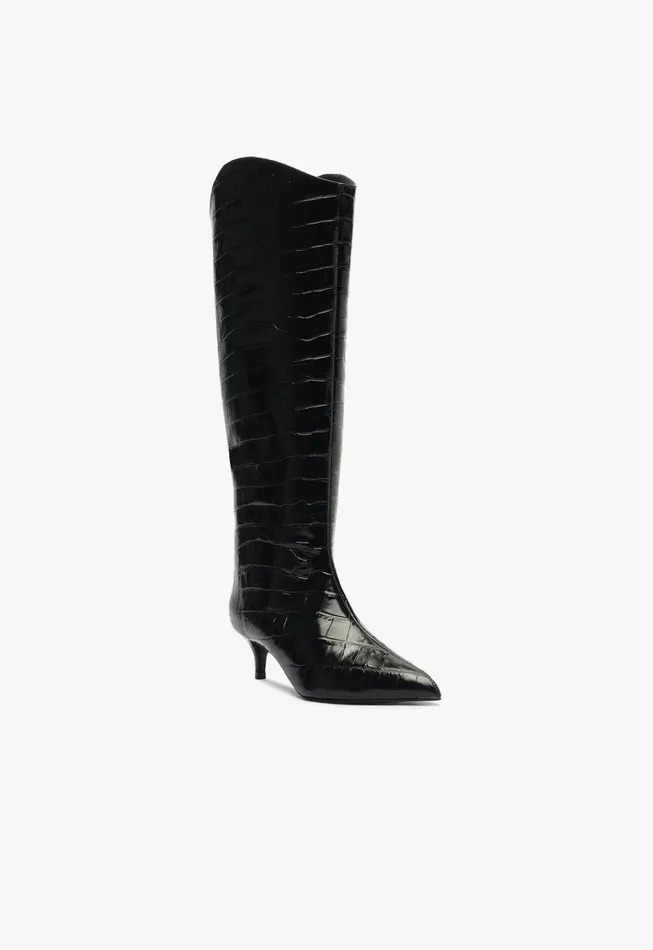 Maryana Lo Wide Boot Black Women Schutz Shoes Boots