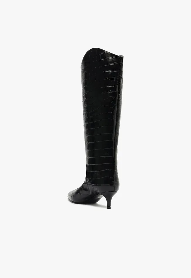 Maryana Lo Wide Boot Black Women Schutz Shoes Boots