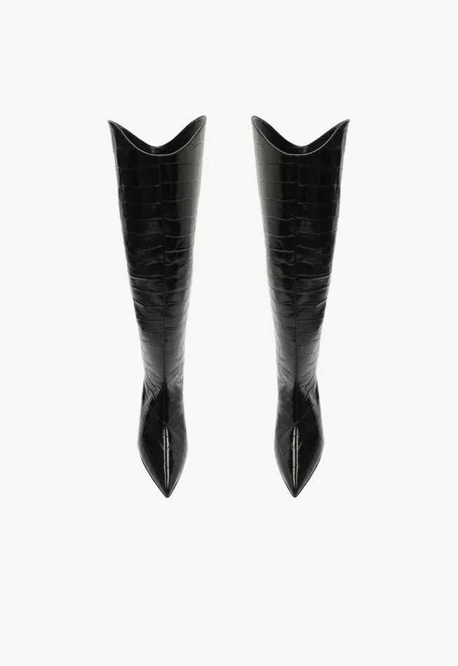 Maryana Lo Wide Boot Black Women Schutz Shoes Boots