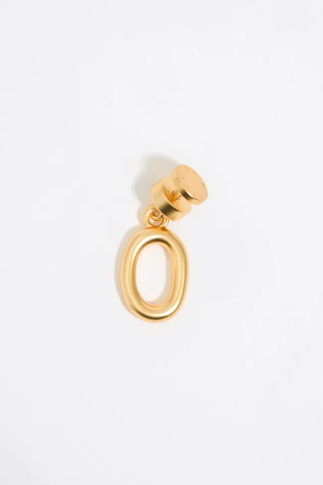 Matte Gold Letter O Charm Gold Yellow Women Bimba Y Lola Bag Charms