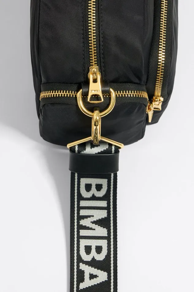 Medium Black Pocket Crossbody Bag Black Women Bimba Y Lola Crossbody Bags