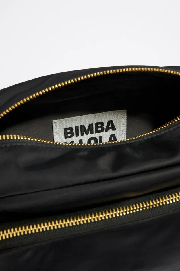 Medium Black Pocket Crossbody Bag Black Women Bimba Y Lola Crossbody Bags