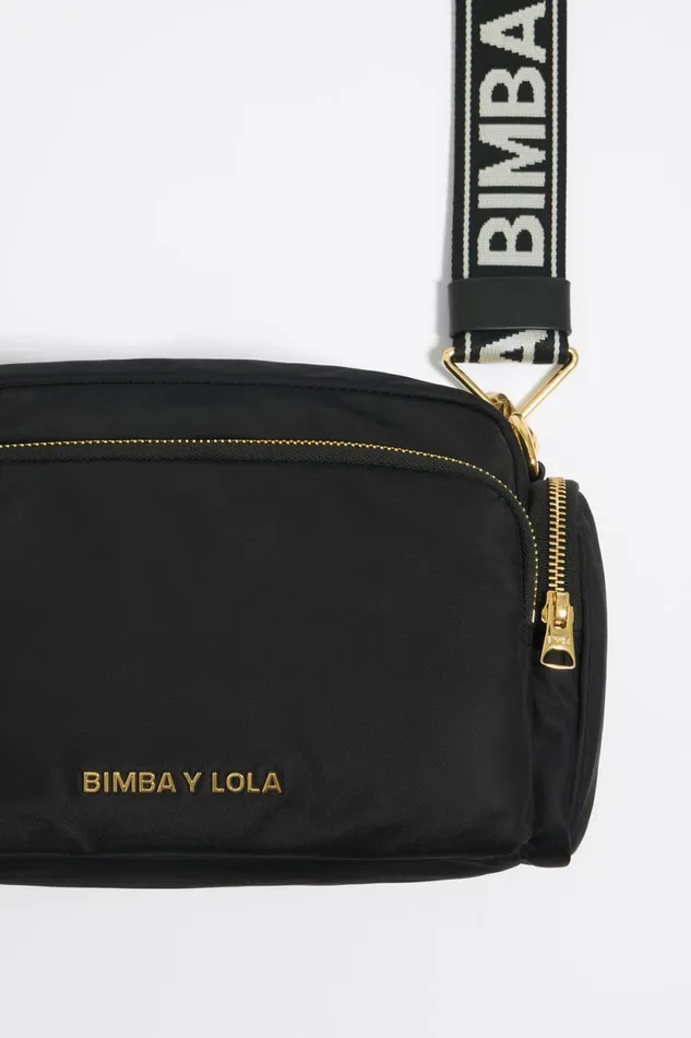 Medium Black Pocket Crossbody Bag Black Women Bimba Y Lola Crossbody Bags