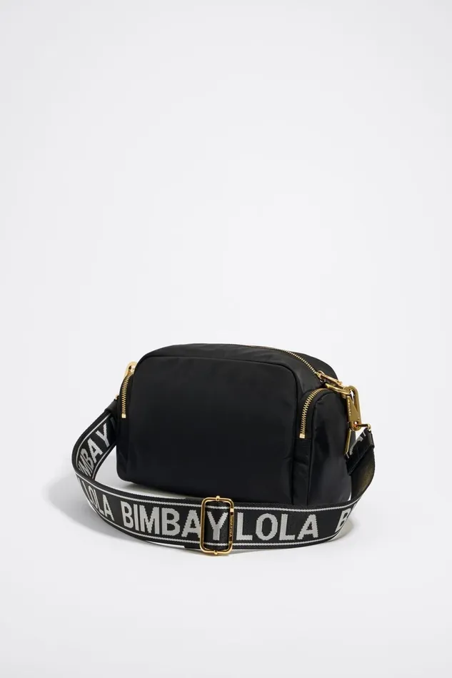 Medium Black Pocket Crossbody Bag Black Women Bimba Y Lola Crossbody Bags