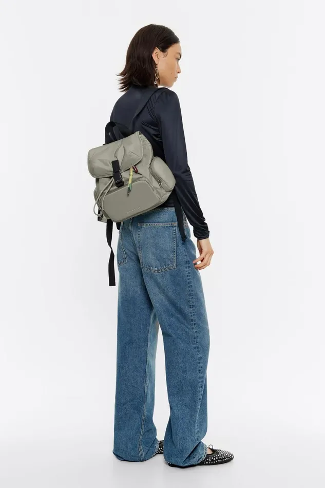 Medium Dark Stone Pocket Backpack Dark Stone Women Bimba Y Lola Backpacks And Bumbags Medium Dark Stone Pocket Backpack Dark Stone Women Bimba Y Lola Backpacks And Bumbags