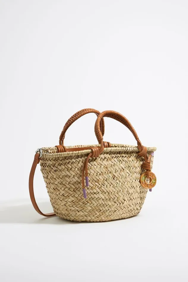 Medium Natural Basket Natural Women Bimba Y Lola Raffia Bags