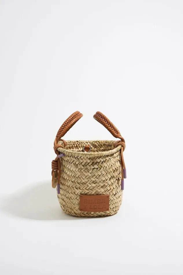 Medium Natural Basket Natural Women Bimba Y Lola Raffia Bags Medium Natural Basket Natural Women Bimba Y Lola Raffia Bags