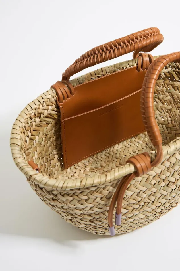 Medium Natural Basket Natural Women Bimba Y Lola Raffia Bags Medium Natural Basket Natural Women Bimba Y Lola Raffia Bags