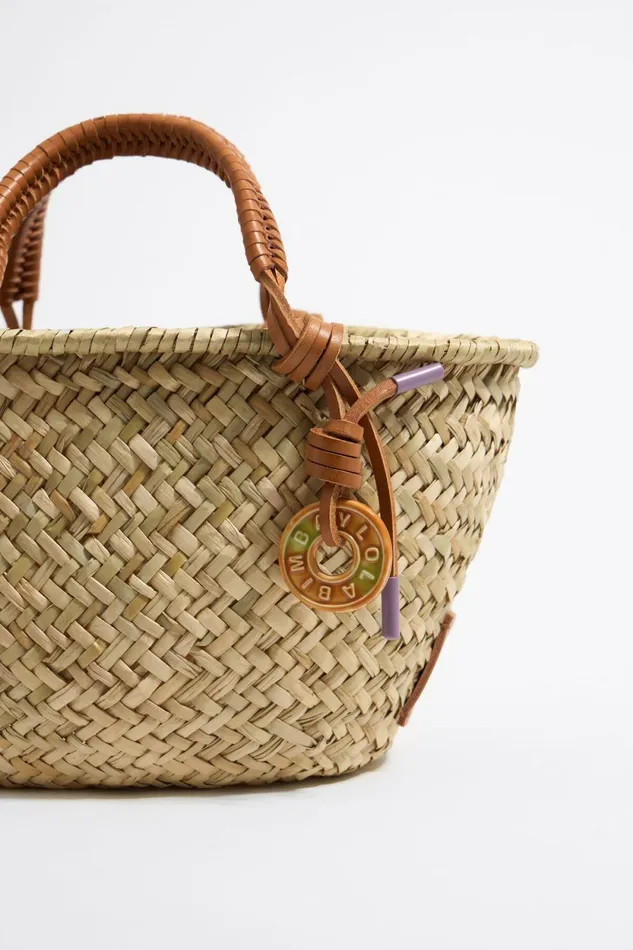 Medium Natural Basket Natural Women Bimba Y Lola Raffia Bags Medium Natural Basket Natural Women Bimba Y Lola Raffia Bags