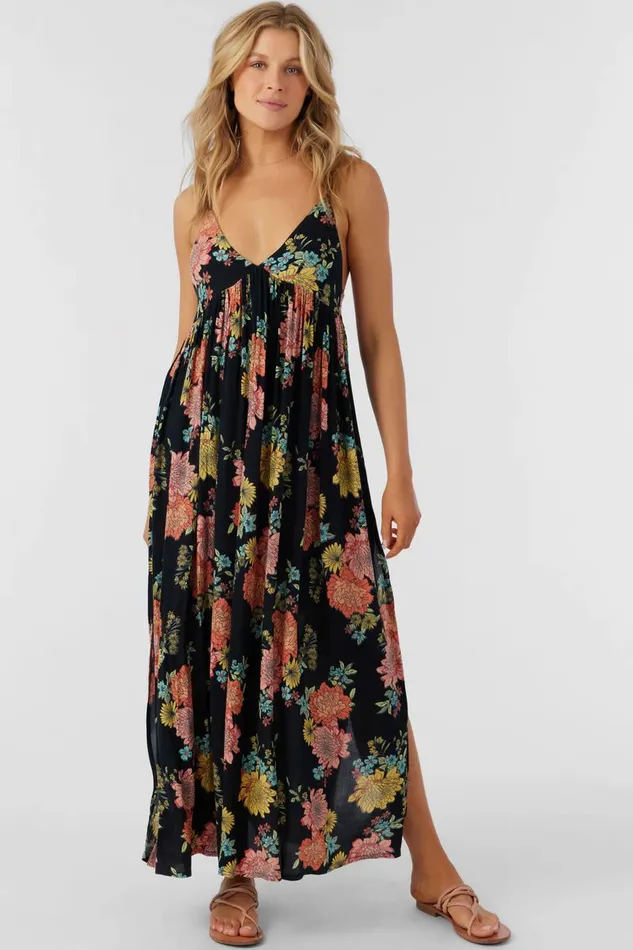 MEL MAXI KALI FLORAL SWIM COVERUP DRESS Black Women O039NEILL Sale