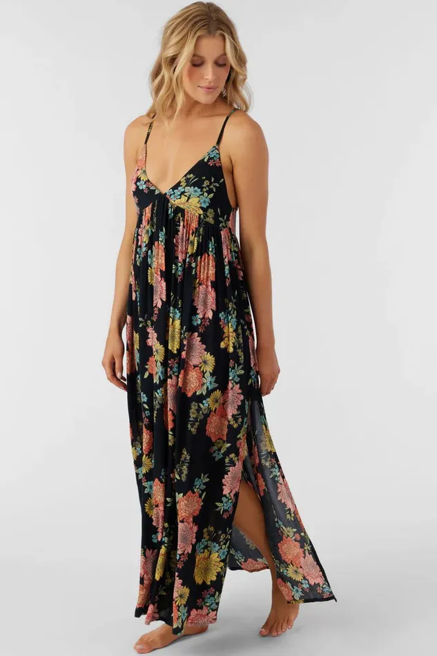 MEL MAXI KALI FLORAL SWIM COVERUP DRESS Black Women O039NEILL Sale