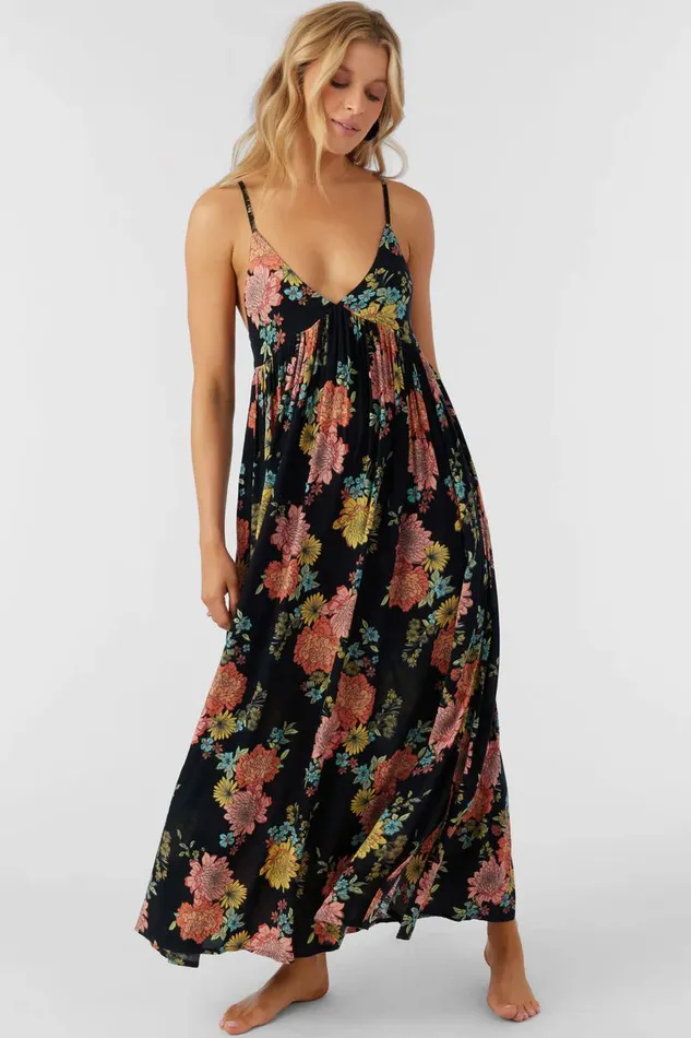 MEL MAXI KALI FLORAL SWIM COVERUP DRESS Black Women O039NEILL Sale