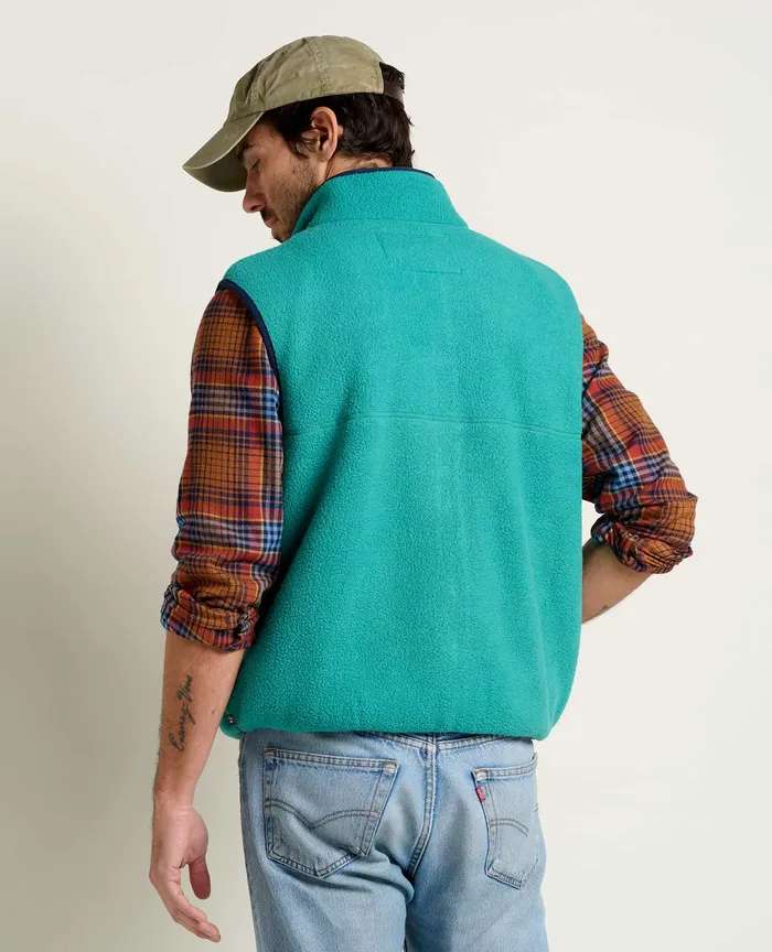 Men8217s Men8217s Campo Fleece Vest Cyan Jackets and Layers ToadandCo