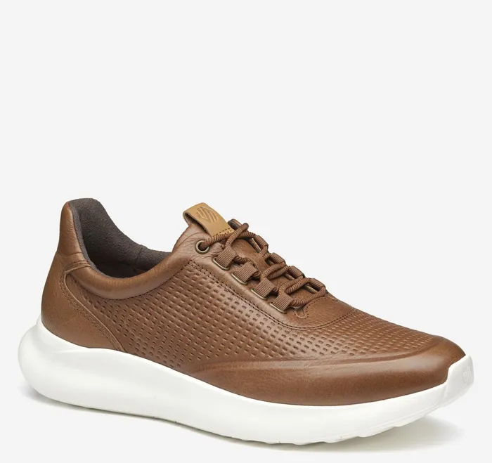Men Amherst 20 Embossed UThroat Tan Full Grain JohnstonandMurphy LaceUps
