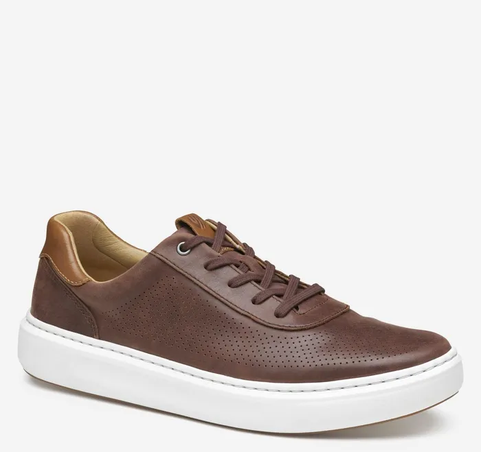 Men Anders Perfed UThroat Dark Mahogany Full Grain JohnstonandMurphy LaceUps