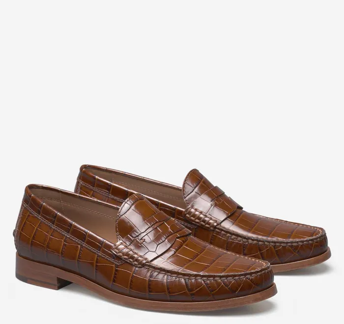 Men Baldwin Penny Loafer Mahogany Crocembossed Calfskin JohnstonandMurphy SlipOns and Loafers Men Baldwin Penny Loafer Mahogany Crocembossed Calfskin JohnstonandMurphy SlipOns and Loafers