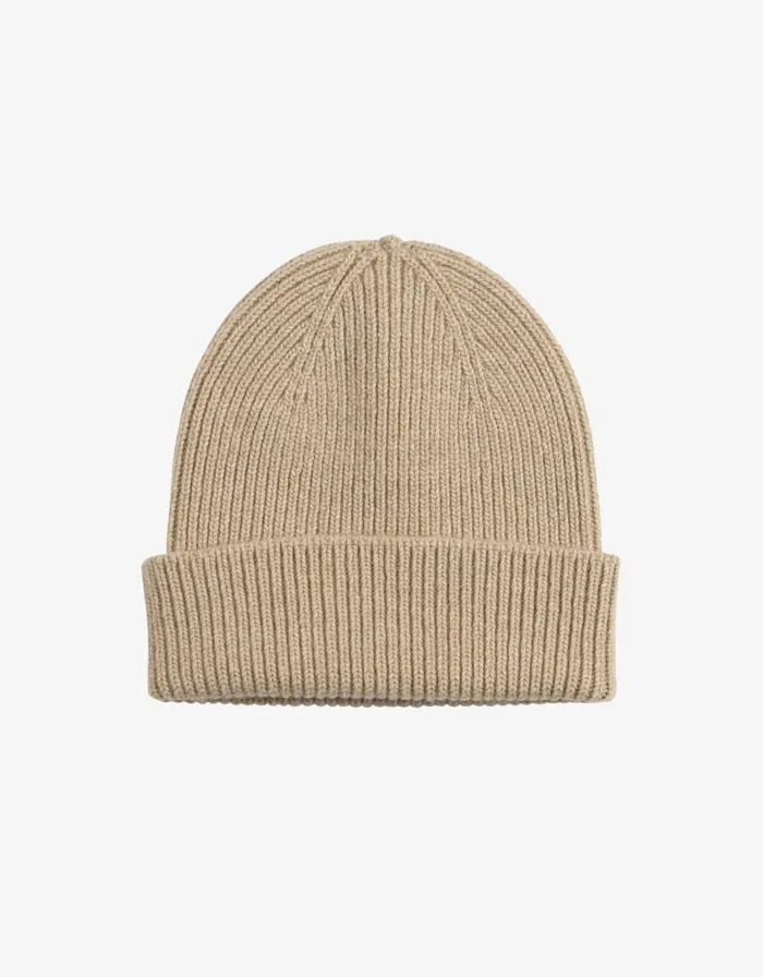 Men Beanies Colorful Standard Merino Wool Beanie Desert Khaki