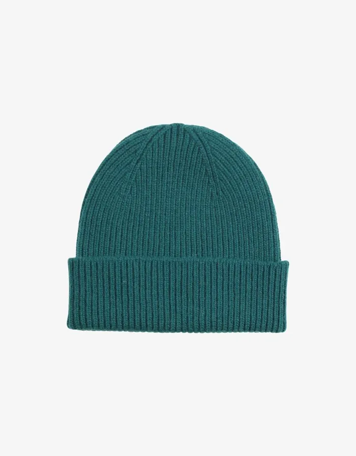 Men Beanies Colorful Standard Merino Wool Beanie Ocean Green