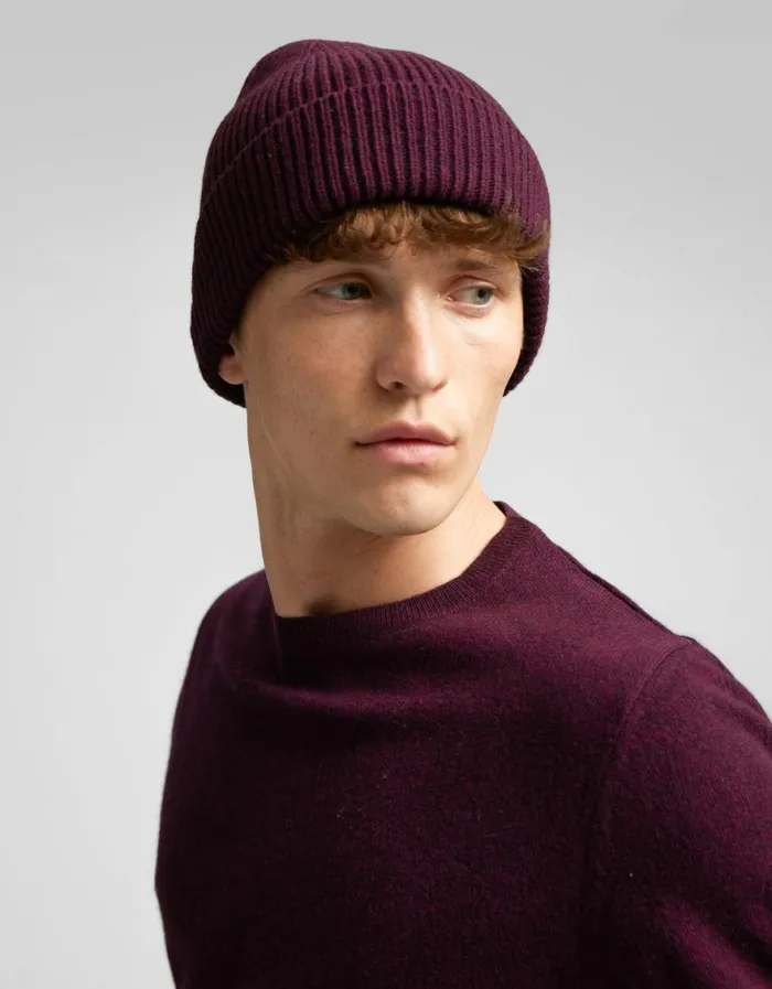 Men Beanies Colorful Standard Merino Wool Beanie Polar Blue