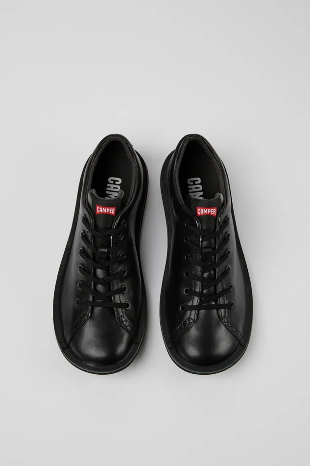 Men Beetle Black Leather Shoes Camper Casual Shoes Men Beetle Black Leather Shoes Camper Casual Shoes