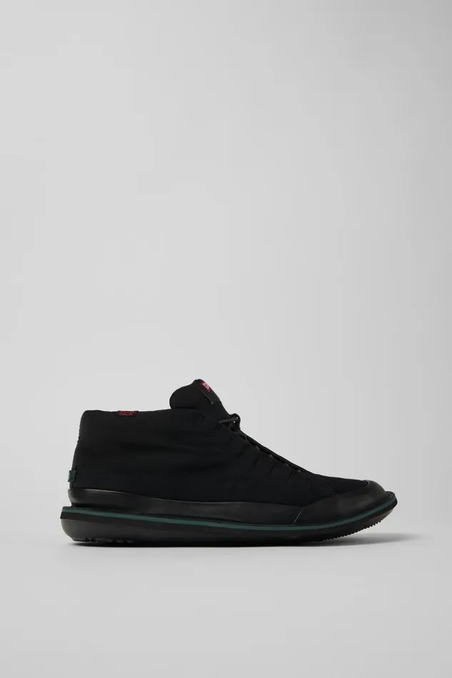 Men Beetle PrimaLoft Black Textile And Leather Ankle Boots Camper Ankle Boots Men Beetle PrimaLoft Black Textile And Leather Ankle Boots Camper Ankle Boots
