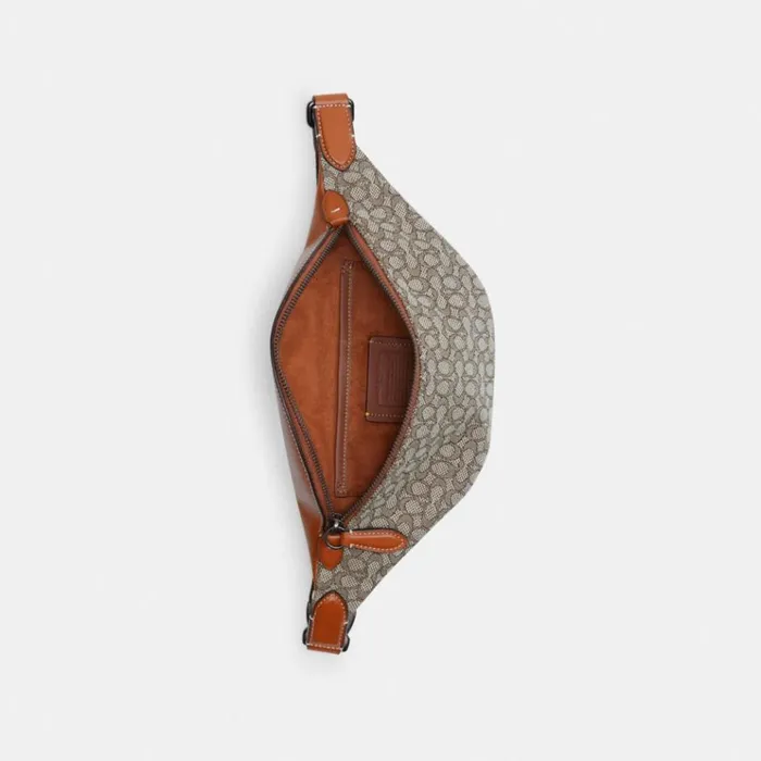 Men Belt Bags Coach Charter Belt Bag 7 In Micro Signature Jacquard Cocoaburnished Amber Men Belt Bags Coach Charter Belt Bag 7 In Micro Signature Jacquard Cocoaburnished Amber