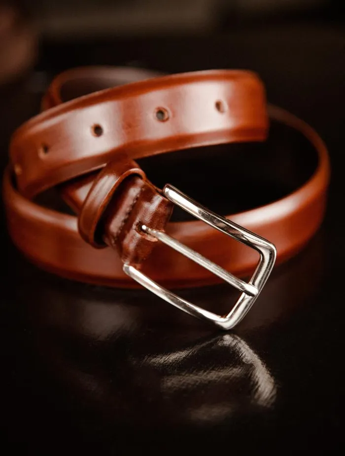 Men Belts Bobbies Wagram Cognac Patina
