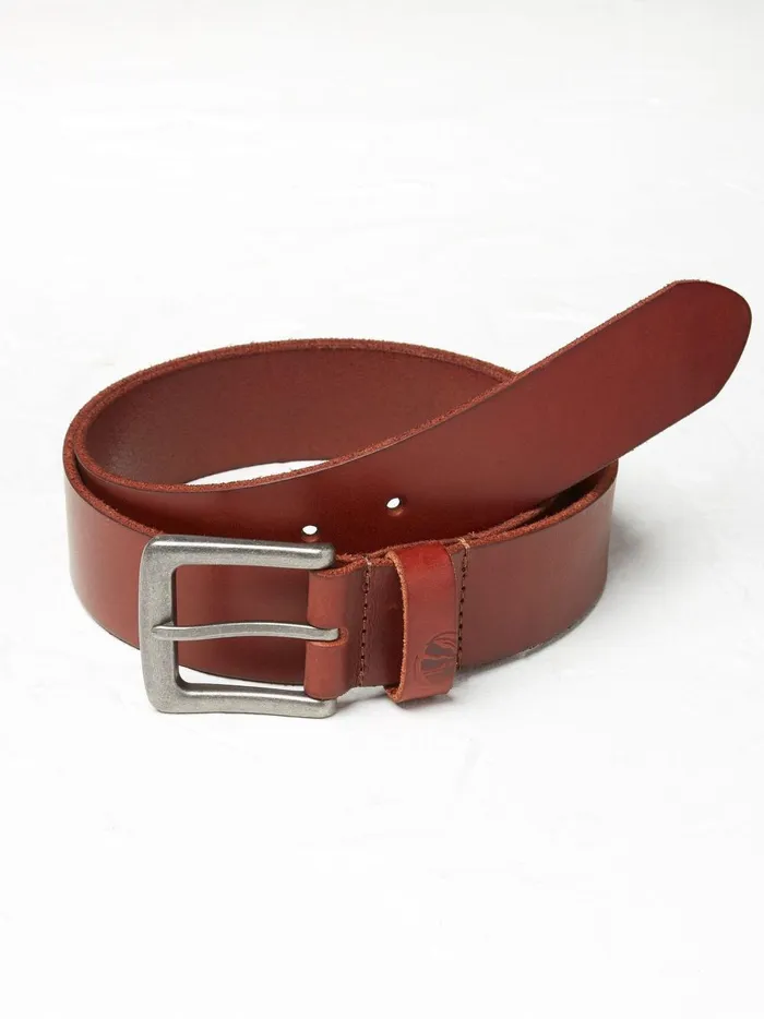 Men Belts Fat Face Brown Italian Leather Belt