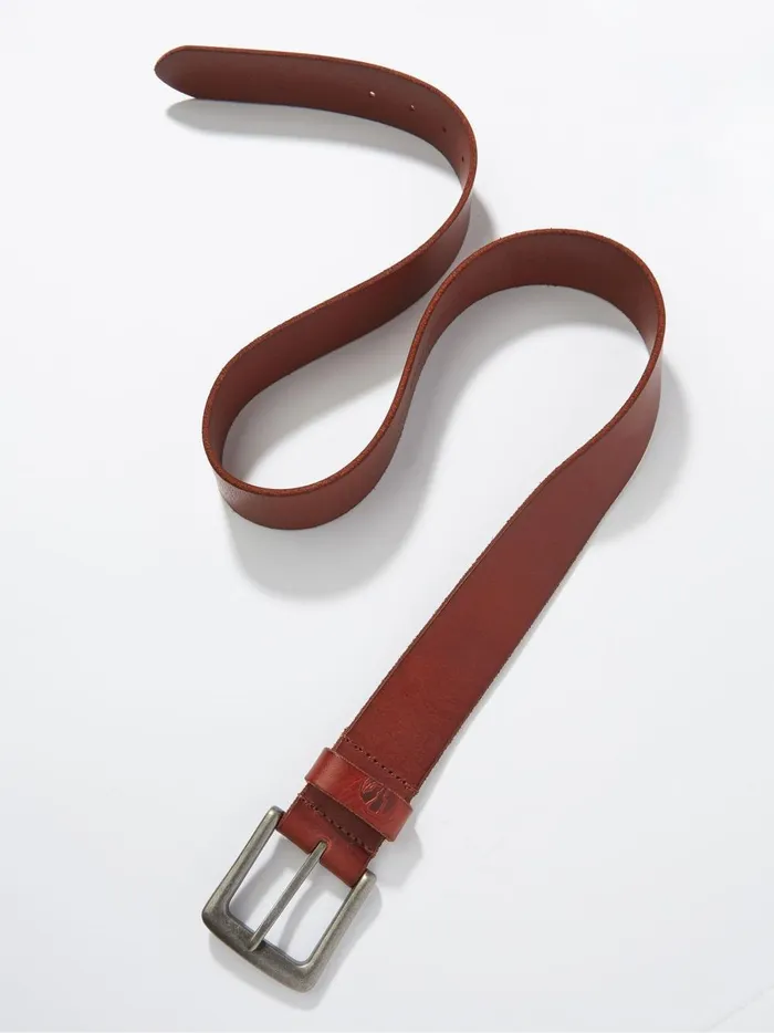 Men Belts Fat Face Brown Italian Leather Belt
