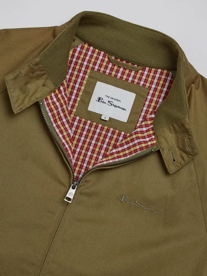 Men Ben Sherman Harrington Jackets Signature Harrington Jacket 8211 Grasshopper