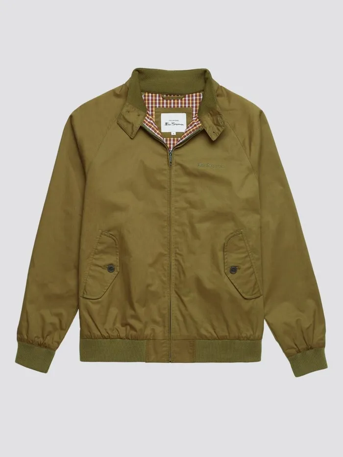 Men Ben Sherman Harrington Jackets Signature Harrington Jacket 8211 Grasshopper