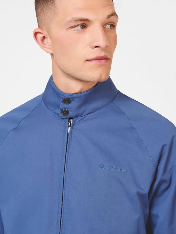 Men Ben Sherman Harrington Jackets Signature Harrington Jacket 8211 Riviera Blue Men Ben Sherman Harrington Jackets Signature Harrington Jacket 8211 Riviera Blue
