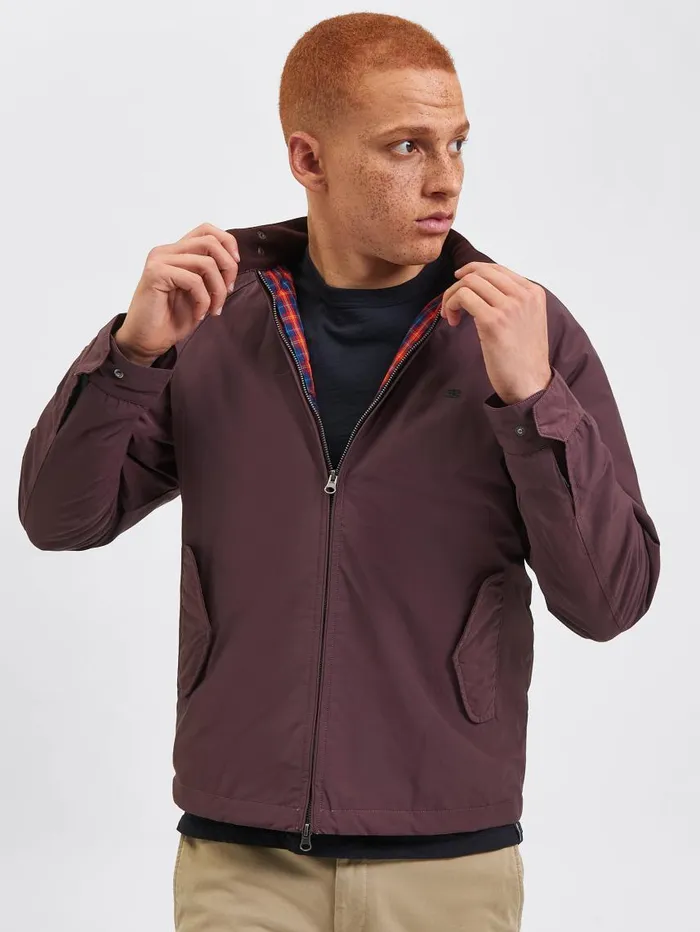 Men Ben Sherman Harrington Jackets The Original Quilted Harrington Jacket 8211 Merlot