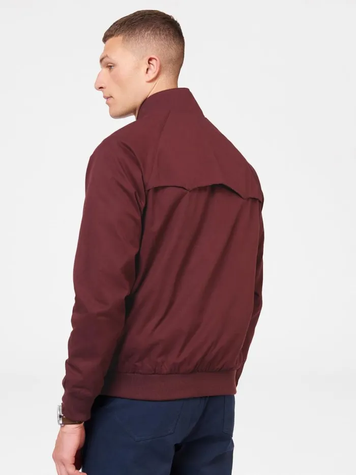 Men Ben Sherman Jackets and Outerwear Signature Harrington Jacket 8211 Aubergine
