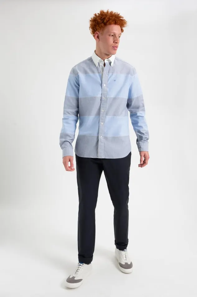 Men Ben Sherman Oxford Shirts Brighton Oxford Organic Garment Dye Rugby Shirt