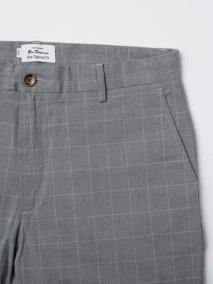 Men Ben Sherman Pants and Chinos Heritage Check Slim Taper Trouser