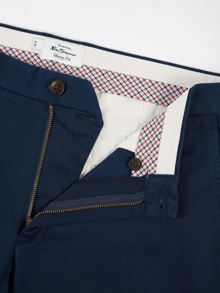 Men Ben Sherman Pants and Chinos Signature Skinny Stretch Chino Pant 8211 Dark Navy