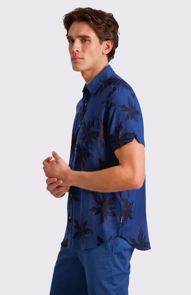 Men Ben Sherman Short Sleeve Shirts Exploded Flower Print Shirt 8211 Navy Men Ben Sherman Short Sleeve Shirts Exploded Flower Print Shirt 8211 Navy