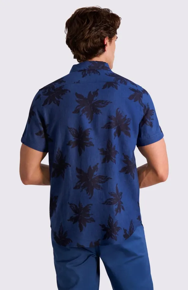 Men Ben Sherman Short Sleeve Shirts Exploded Flower Print Shirt 8211 Navy Men Ben Sherman Short Sleeve Shirts Exploded Flower Print Shirt 8211 Navy