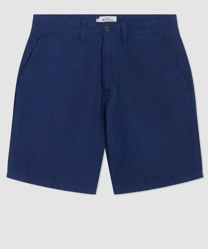 Men Ben Sherman Shorts Beatnik Oxford Garment Dye Slim Short 8211 Navy